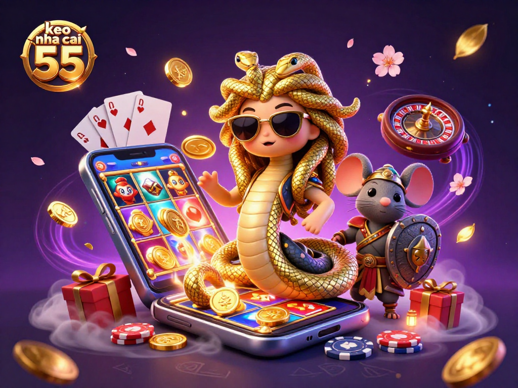 Experience the excitement of keo nha cai 55 with Medusa, a warrior mouse, and engaging casino elements.
