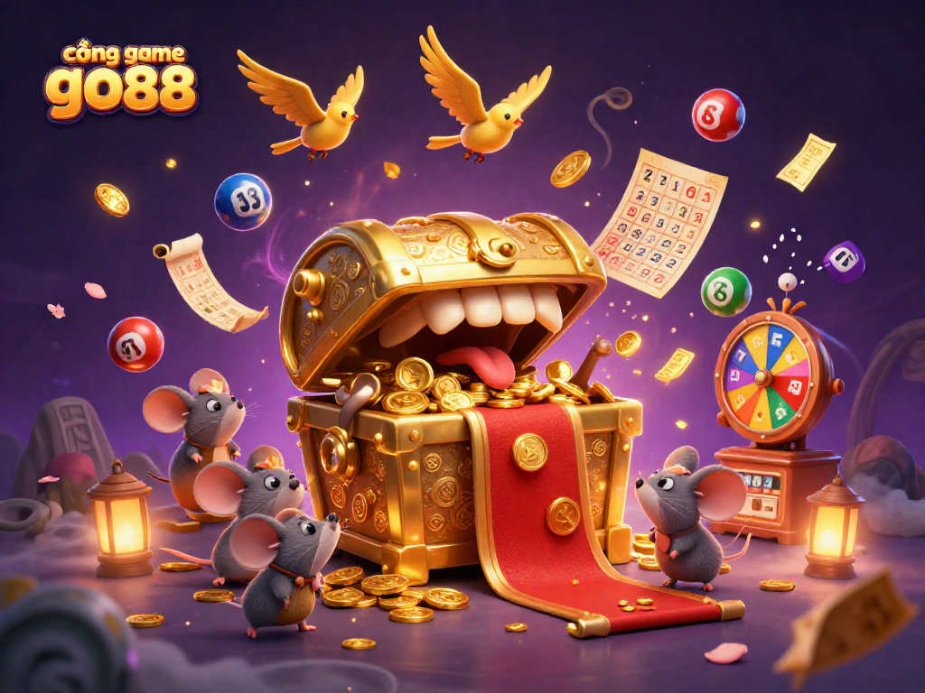 Engage with the dynamic cổng game go88 featuring vibrant lottery elements and thrilling casino imagery.