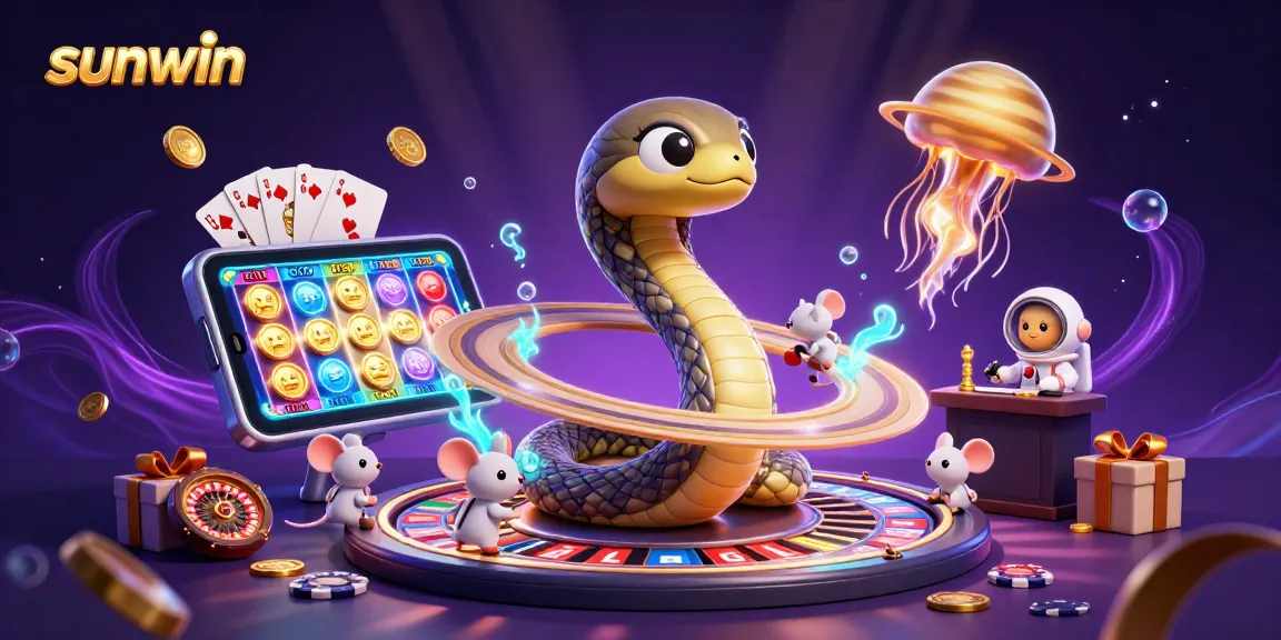 Spin the cosmic roulette with sunwin as astronaut mice place bets around swirling rings.